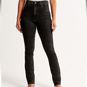 Abercrombie & Fitch Ultra High Rise 90s Slim Straight - black 25S NWT